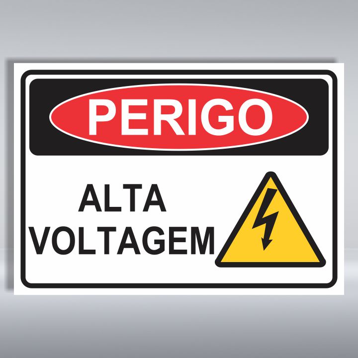 PLACA DE PERIGO | ALTA VOLTAGEM